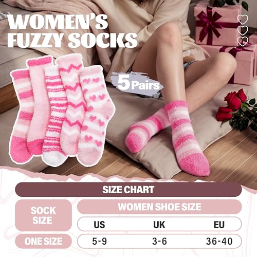 Anlisim Womens Fuzzy Socks Cozy Fluffy Winter Cabin Slipper Warm Fleece Soft Thick Comfy Socks4