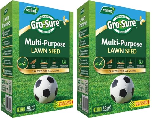Image of Gro-Sure 20500194 Multi-Purpose Grass Seed 10m2,Green (Pack of 2)