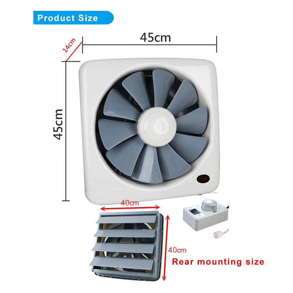 Buy SUPA FINE 14 inch DCMotor Exhaust Fan with Integrated Shutter Wall
