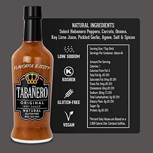 Tabañero Fiesta 3-Flavor Hot Sauce Variety Pack, 8oz. Bottles (Tri-Pack)
