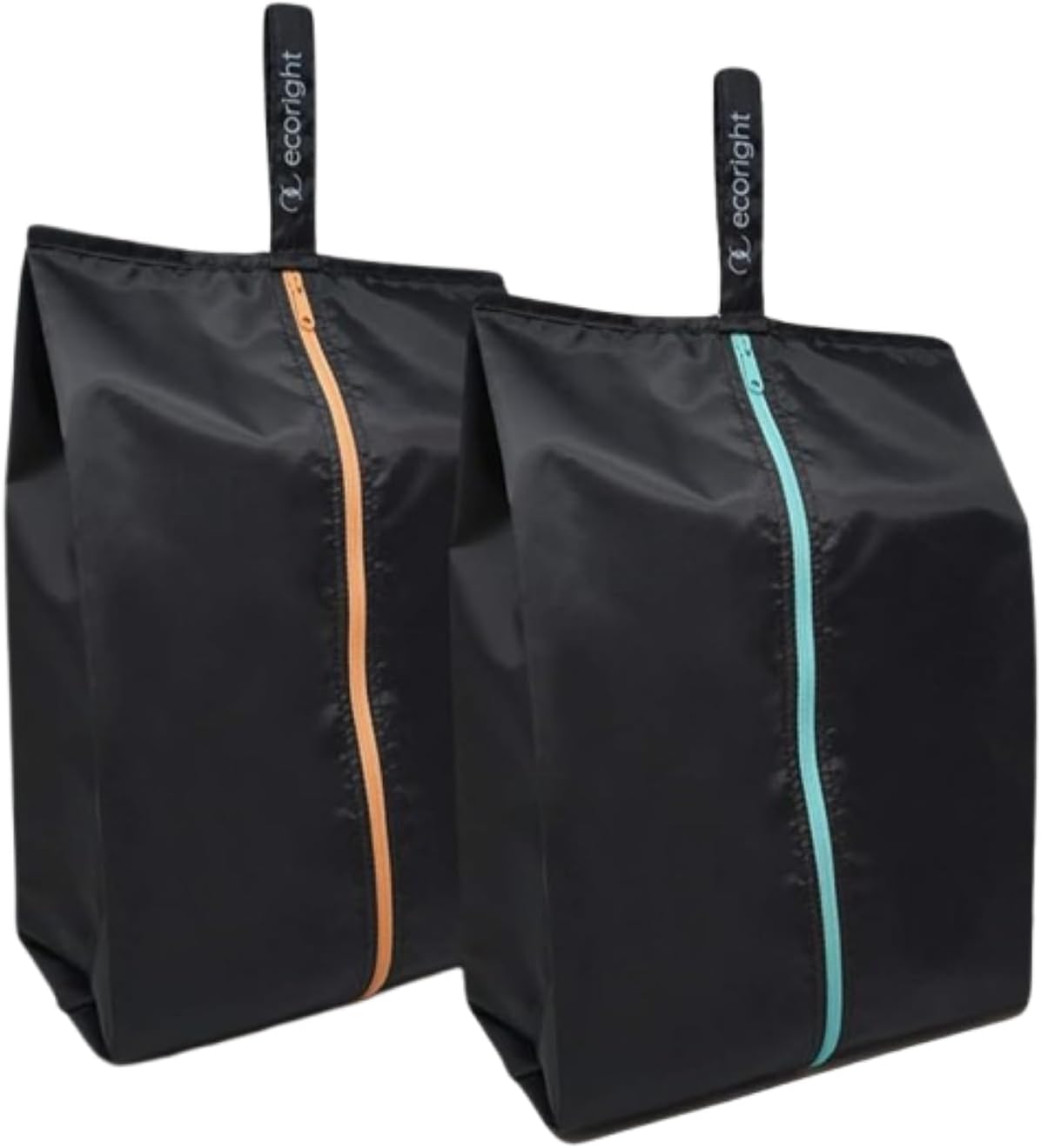 Ecoright Shoe Bags for Travel, Set of 2, 100% Recycled Water-Resistant Zipper Pouch Bags, Shoe Bags for Storage, Travel Essentials for Men & Women