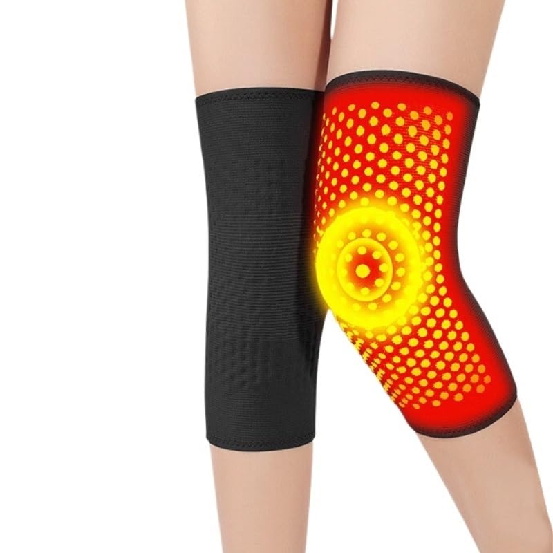 Exercise, protection Wormwood Knee Pads Warm Cotton Elderly Men Self-heating Knee Pads Leggings for Fitness, cycling, running, playing football(D)