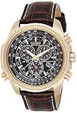 Citizen Eco-Drive Brycen Chronograph Men's Watch, Stainless Steel with Leather strap, Weekender, Brown (Model: BL5403-03X)