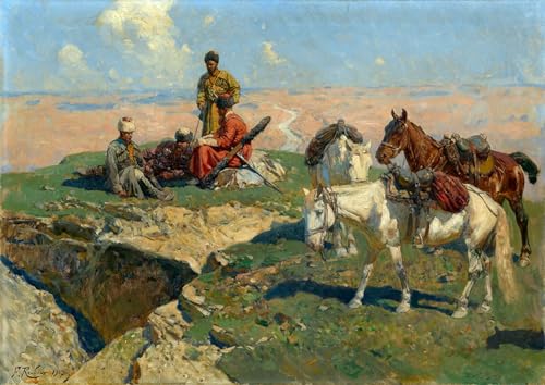 Roubaud La Halte du Caucasien tableau pour habiller un mur vide