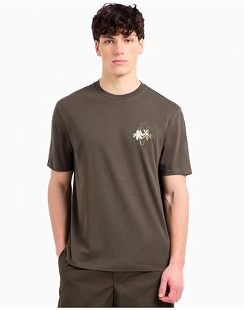 Armani Exchange Men's Small Palm Tree Logo Tee