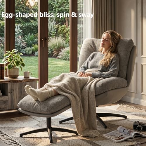 Sillón Recliner Plegable Chenille Gris miniatura 3