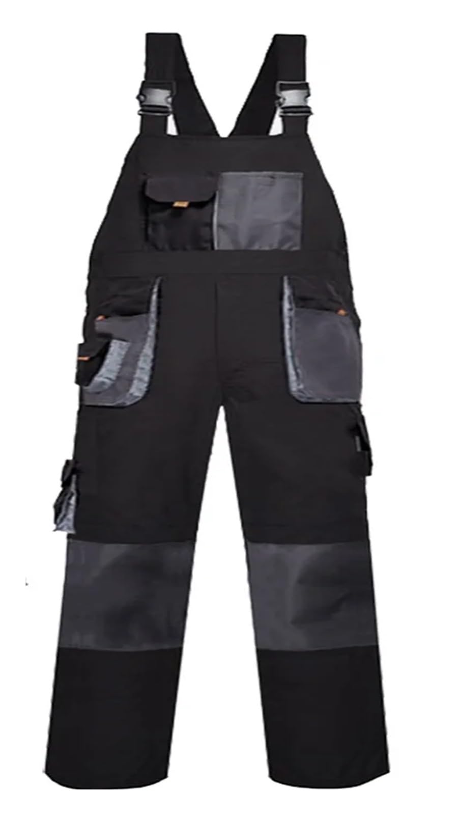 Pantaloni Da Lavoro Uomo Abbigliamento casual da lavoro, pantaloni senza maniche, tute protettive con cinturini, taglie forti(Grey,L)