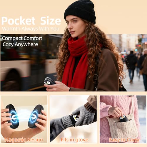 FANDLISS Hand Warmers Rechargeable, Upgraded 8000mAh Long-Lasting, 2-Pack - image 8