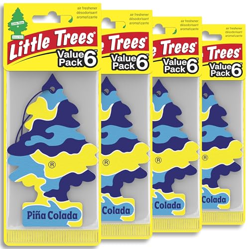 LITTLE TREES Car Air Freshener | Hanging Tree Provides Long Lasting Scent for Auto and Home | 24 Air Fresheners |Pia Colada