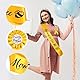 Schärpe für Die Zukünftige Mama und Dad to Bee Pin Baby Shower, Gelbe Dekorationen für Die Babyparty Mom to be Sash Geschlechtsoffenbarungsparty für Jungen und Mädchen Schwangerschafts