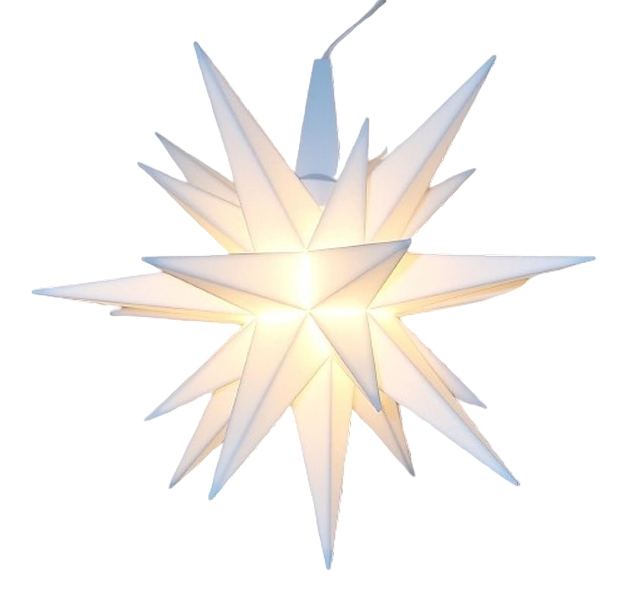 Herrnhuter Stern 13 cm - innen - Weiss