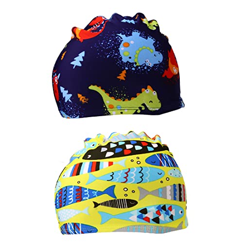 SCJJZ Gorro de natación para bebé y niña (tiburón, monstruo)