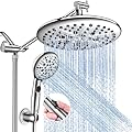 FEELSO 10" High Pressure Shower Head Combo with Handheld Spray, 16 Settings, 11" Adjustable Arm, ON/OFF Pause Switch