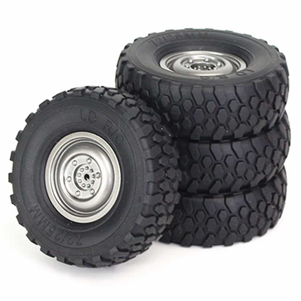 Veciado 4Pcs 72mm Soft Tire Wheel for MN D90 MN98 MN99S C14 C24 C34 B14 B24 LDRC P06 RC Car Upgrade Parts Accessories