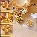 Treela 24 Set Flower Candles Wedding Favor for Guests Mini Gold Rose Shaped Tealight Candles for Return Gift Wedding Birthday Bridal Shower Housewarming Party
