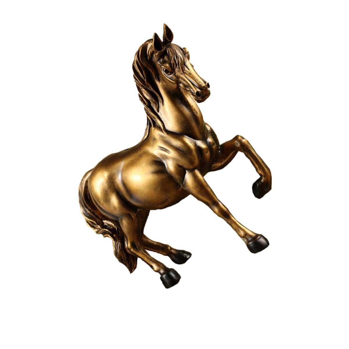 Figurine cheval decorative en résine bronze pour embellir une chambre d'enfant et son bureau