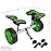 Kayak Cart - 140lb Capacity Canoe Dolly with Airless Tires, Aluminum Frame, and Straps for Small Watercraft - Kayak Accessories by RAD Sportz (Green)
