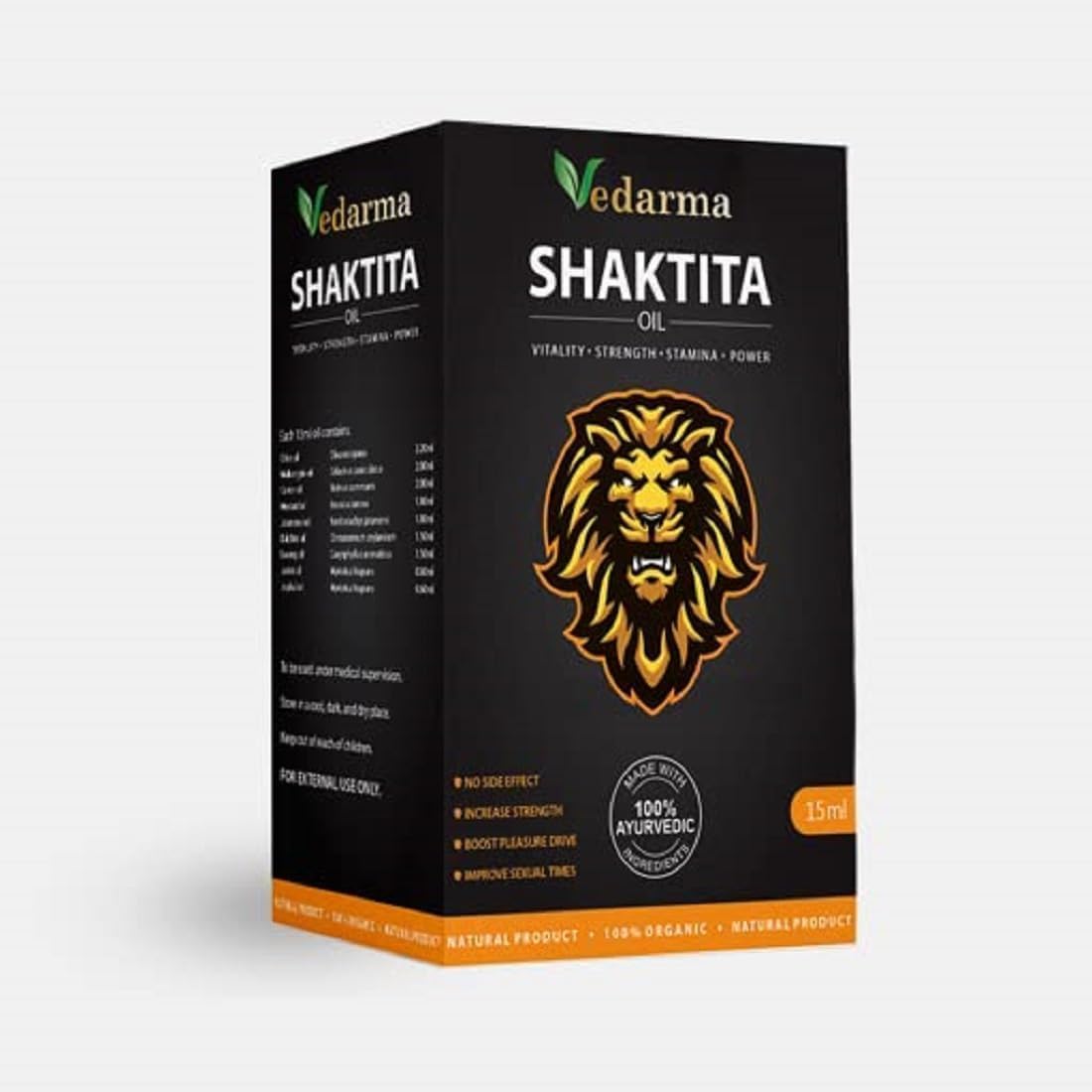 Vedarma Shaktita Oil for Strength and Stamina Booster Oil for Men - 15ml