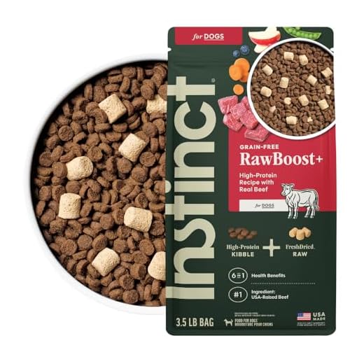 Instinct RawBoost, Natural Dry Dog Food with FreshDried Raw, High Protein, Grain-Free Recipe - Real Beef, 3.5 lb. Bag