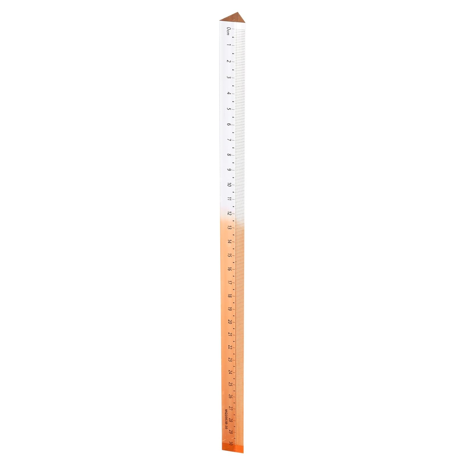 sourcing map Acrylic Clear Straight Rulers 30cm Metric Transparent Gradient Three-Dimensional Plastic Ruler Square Cube Measuring Tool for Classroom Office Home, Orange
