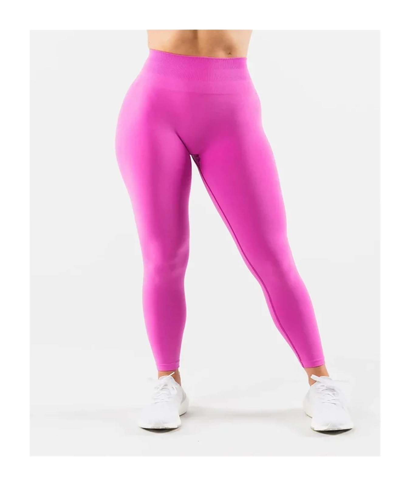 Leggings Fitness da Donna Senza Cuciture Pantaloni Sportivi da Yoga Attillati e Traspiranti(Blue,S)