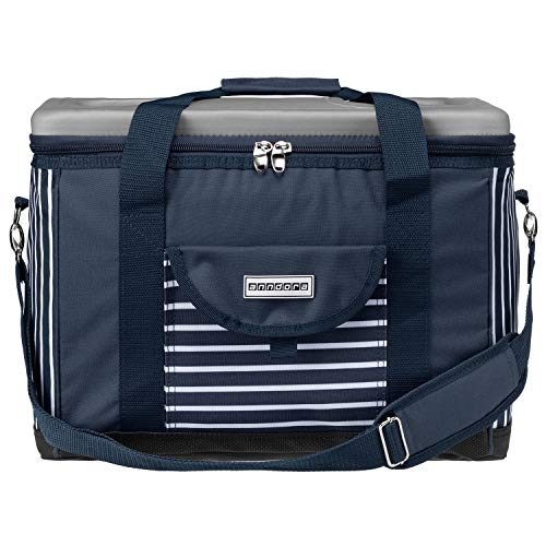anndora Kühltasche XL Navy blau weiß 40 Liter - Kühlbox Isoliertasche Picknicktasche