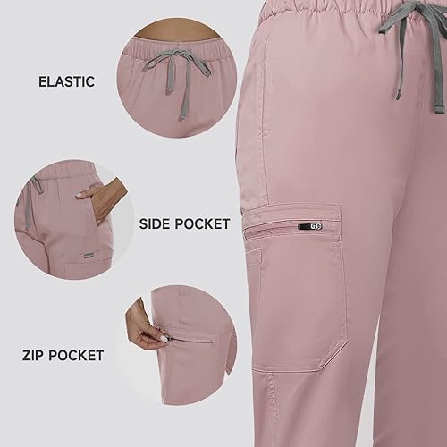 Miniatura 5 de niaahinn Conjunto de uniforme médico para mujer, uniforme de enfermería, top y pantalones deportivos, traje dental Scurb