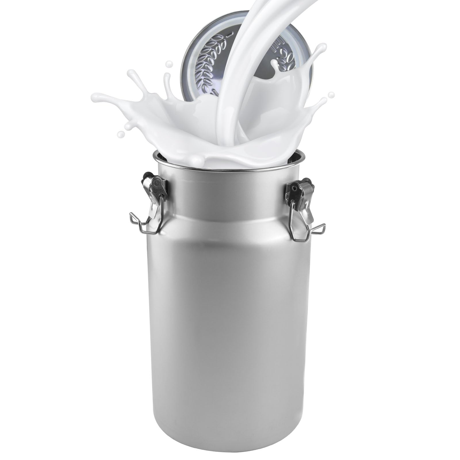 AIZYRLYR Stainless Steel Milk Can, Airtight Milk Jug with Lid & Handle, Storage Canister for Milk, Rice, Coffee Beans, Tea, Oil,10L