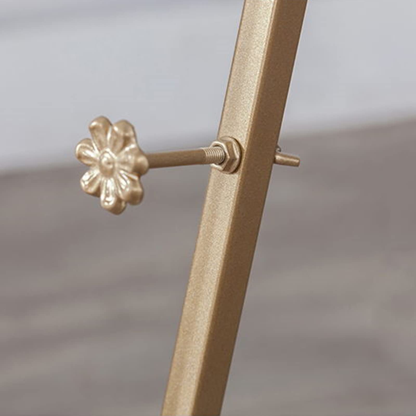 Regulowana sztaluga malarska 120/150 cm, uchwyt na plakaty, stojak na sztalugi do ekspozycji - łatwo składana metalowa sztaluga podłogowa dla dorosłych, malarzy, artystów, złoty/cz