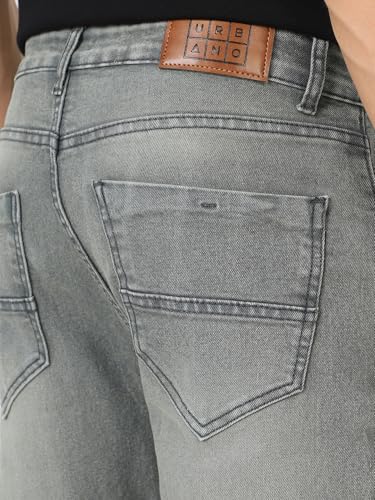 Image of Urbano Fashion Men's Regular Fit Washed Jeans Stretchable