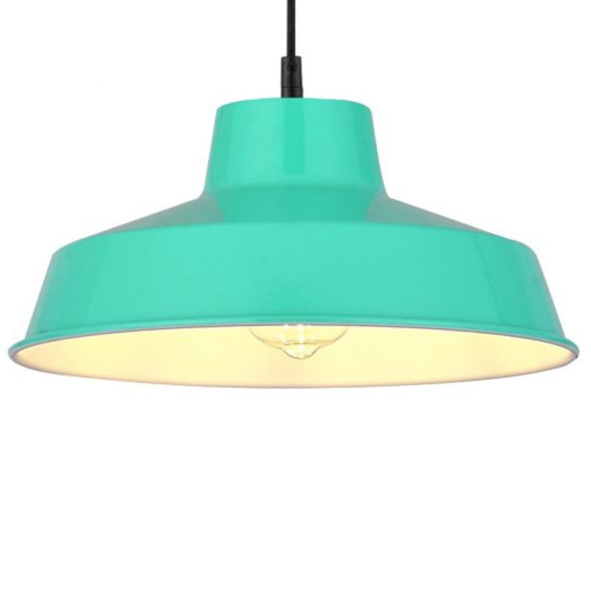 Loxton Lighting Classic Metal Pluto Lampshade Pendant Shade 30cm (12inch) Diameter (Duck Egg)