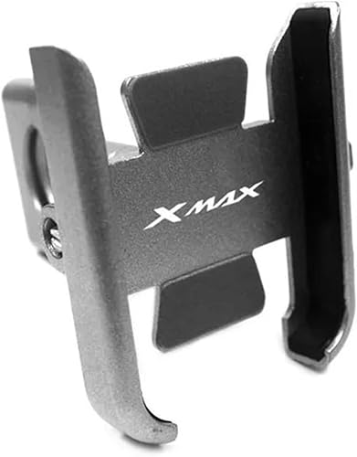 Miniatura 9 de Soporte de teléfono para motocicleta Accesorios Soporte móvil de aluminio para Yamaha XMAX300 XMAX400 X-MAX 125250300400 (color  manillar negro)
