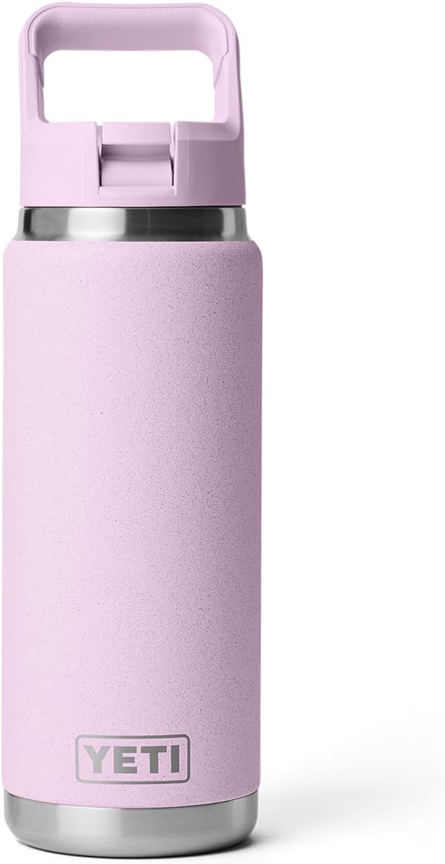 YETI Rambler 26 oz Bottle, Vacuum Insulated, Stainless Steel with Color Matching Straw Cap - Image 3