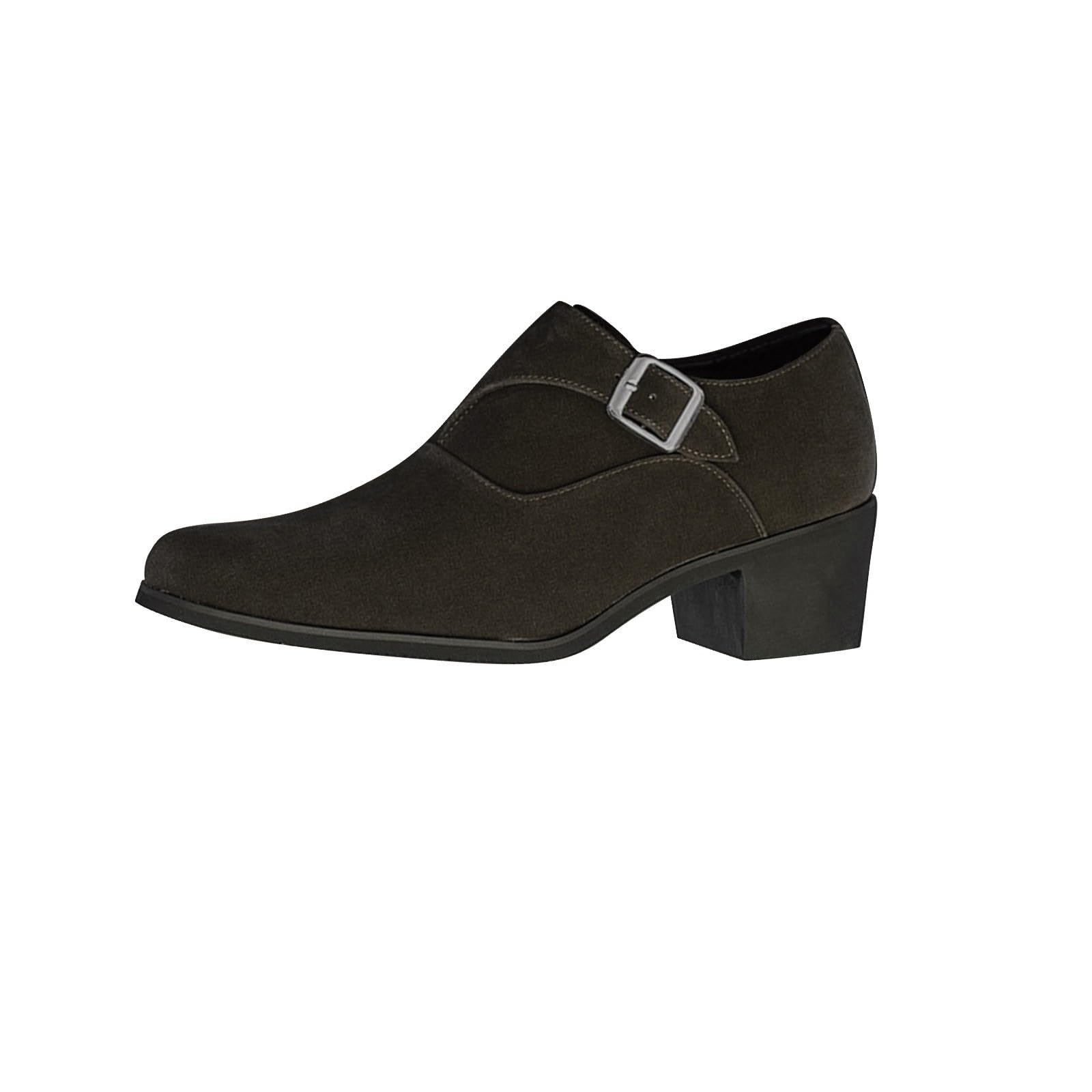 Scarpa Da Città Uomo Derby Scarpa Città Elegante Scarpa Pelle Fibbia Regolabile Classica Qualità Superiore Chic Borghese per Ufficio Costume