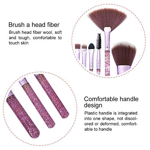 Image of HUDACRUSH Beauty Glittery 12Pcs Professional Make Up Brush with a Storage Case| For Foundation, concealer, Powder, Eyeshadow, Lipliner Etc, For Women (Glitter Pink)