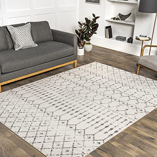 Nuloom Moroccan Blythe Runner Rug, 2' 6" X 10', Grey/Off-White #TOP7