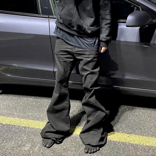 Men's and Women's Same Long Pants with Wide Legs and Flared Jeans On The Floor4