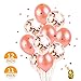 Produktbild Aolvo Rose Gold Konfetti Luftballons 11 Pack, 5 Rose Gold und 5 Metallic-Konfetti, Klar 30,5 cm Ballon Perfekt für Partys, Bridal Dusche, Geburtstag, Hochzeit, Abschlussball, 2018 in in Hot