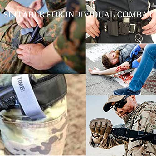 Torniquete de emergencia para primeros auxilios, control táctico de hemorragias con operación con una sola mano, paquete de 50