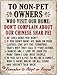 Non-Pet Owners Chinese Shar Pei Novelty Mini Metal Parking Sign PM-1630