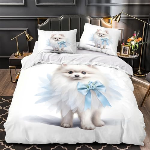 Housse de couette fermeture éclair facile d'entretien lit double 200x200 - 4