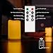 Outdoor Waterproof Battery Operated Flameless LED Pillar Candles with Remote Timer Flickering Electric Plastic Resin Decorative Lights for Xmas Christmas Wedding Party Decorations Gifts Supplies 3 PCS