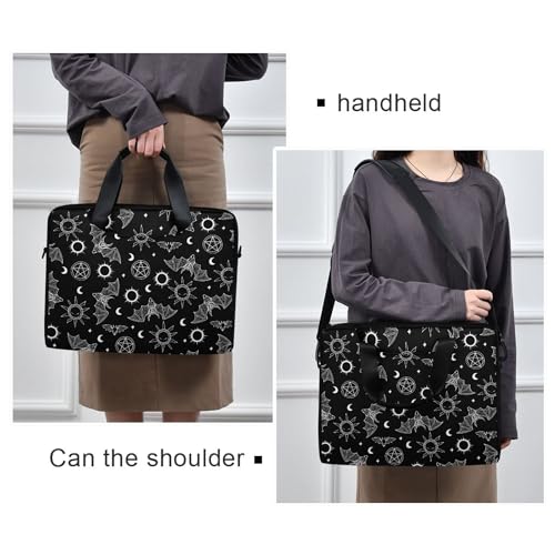 MNSRUU Laptop Bag for 16 15.6 inch Pink Black Star2