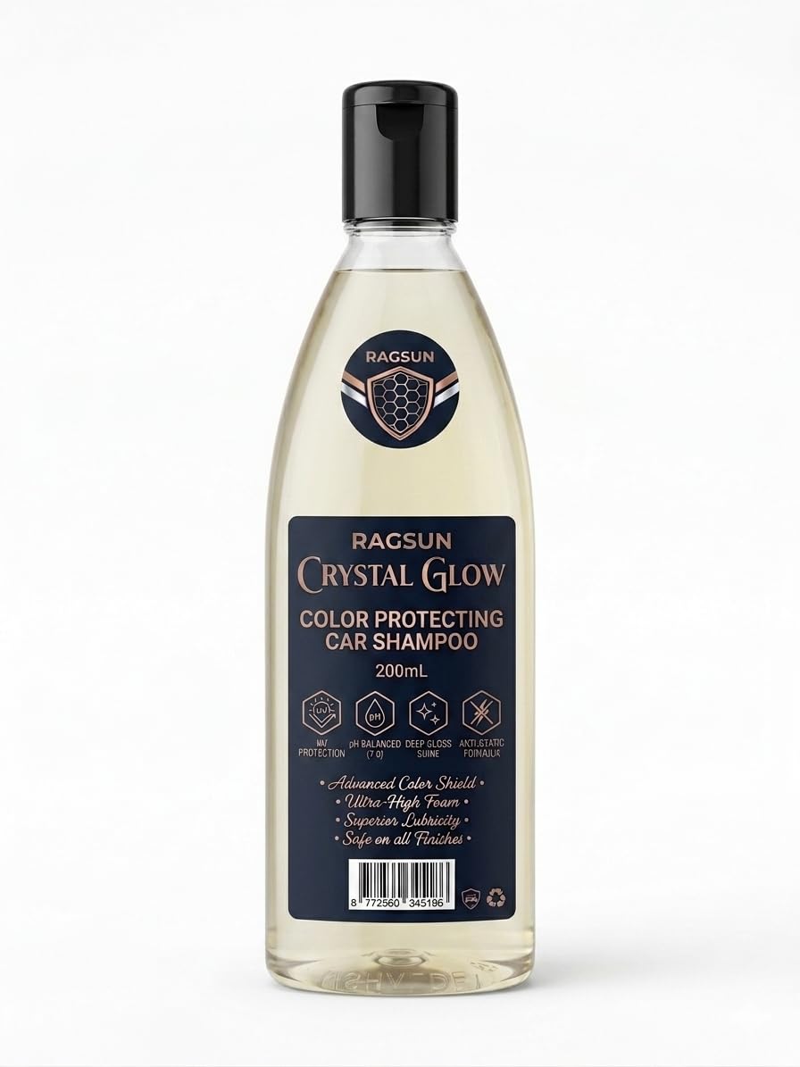RagSun Crystal Glow Color Protecting Car Shampoo, UV Protection, pH Balanced, Deep Gloss Shine, 200ml-picture-34