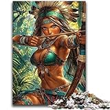  Puzzles pour Adultes 1000 pièces, Jeu éducatif Familial Difficile sur Le thème de la Princesse Indienne, idéal comme Cadeau pour Toute la Famille (14 Ans et Plus, 26x38cm)
