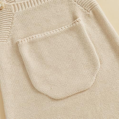 Infant Baby Girl Boy Fall Winter Sweater Romper Pants Solid Knit Jumpsuit Overall One Piece Outfit Clothes3