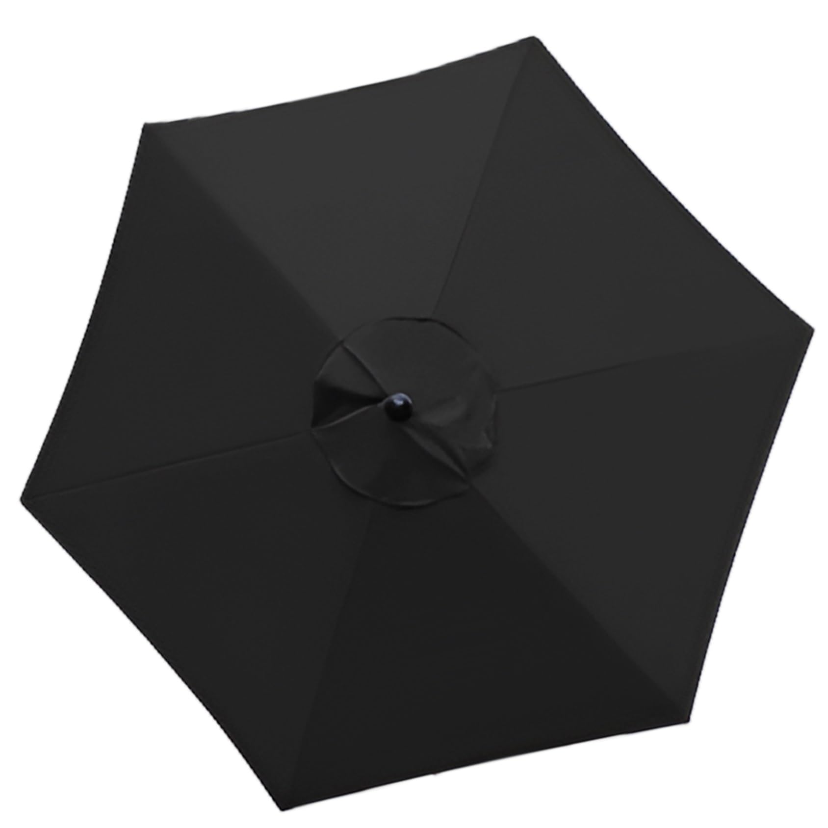 Replacement Parasol Canopy, 200/270/300 CM Market Table Replacement Umbrella Cloth, Umbrella Canopy Replacement 8 Ribs/6 Ribs, Replacement Parasol Fabric Cover(Color:Black,Size:8 ribs-3m(9.8ft))