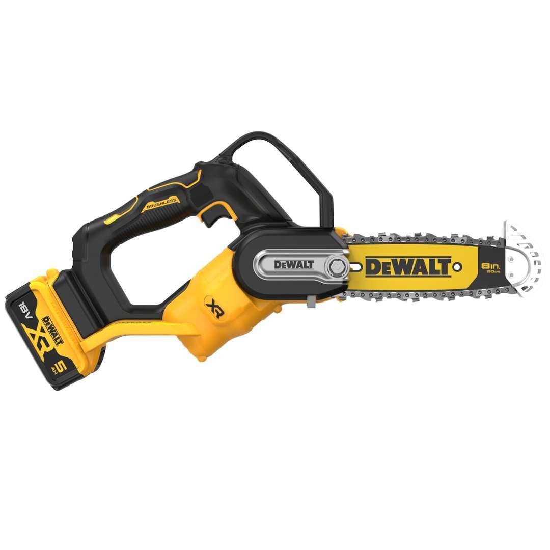 DEWALT Sierra de Poda XR 18V sans balais pour Jardiniers Passionnés - Performance Optimale avec Batterie Li-Ion 5Ah