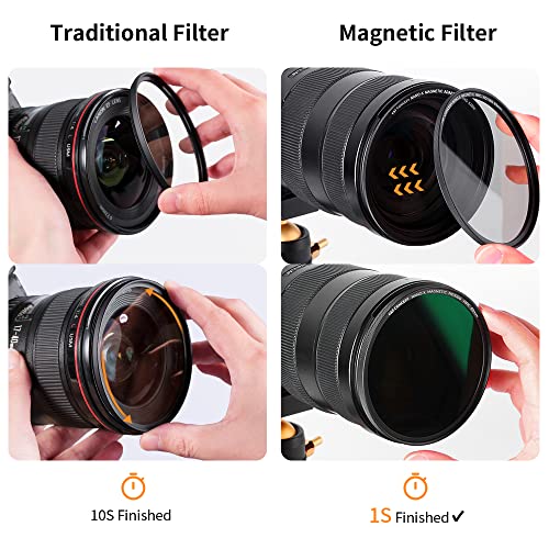 K&F CONCEPT 52mm 5-in-1 Magnetic Lens Filter Kit, Includes GND8+ ND8+ ND64+ ND1000+ Adapter Ring - Image 3