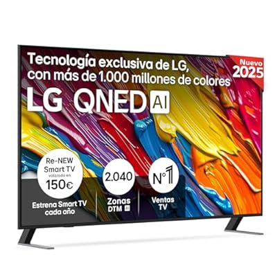 LG 65QNED84A6C - TV 65" QNED 4K Smart TV WebOS 25 Super Upscaling Dolby Vision y Atmos Alexa/Google Assistant Negro